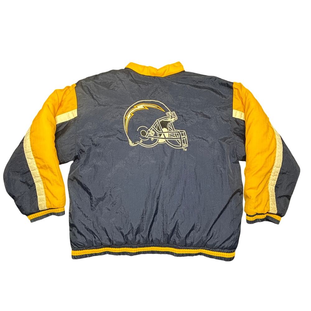 Vintage San Diego Chargers NFL Jacket Youth XL Navy/Yellow 90s Windbreakers Rare